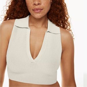Aritzia Babaton Sculpt Knit Polo Top
